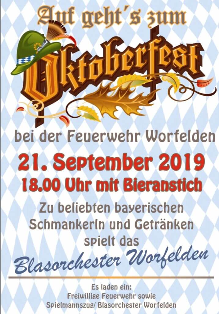 Einladung zum Oktoberfest in Worfelden